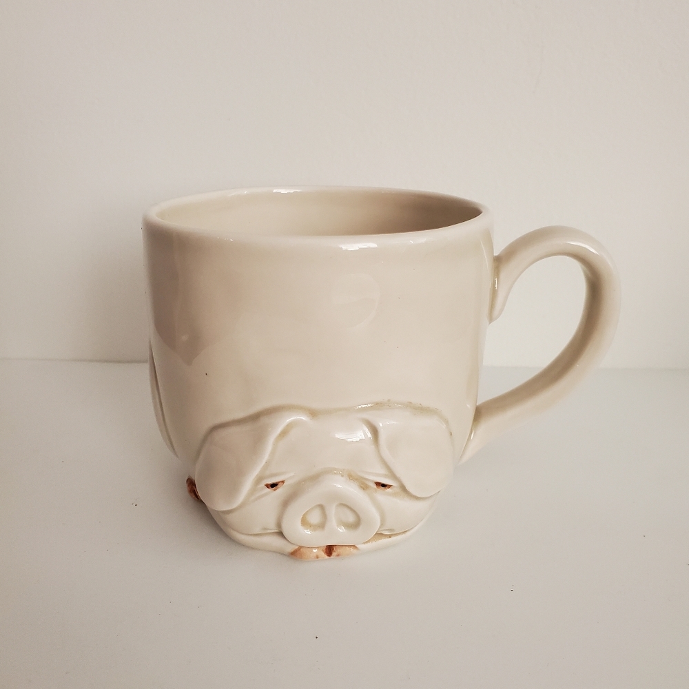Vintage Porky pig Fitz and Floyd Collectible figural Coffee Mug